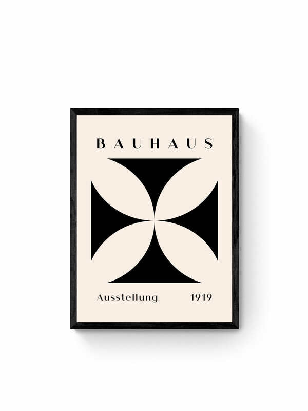 Bauhaus Leaf Pattern White